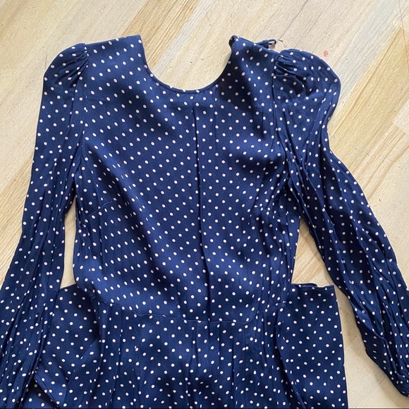 Reformation polka dot navy dress NWT - Picture 2 of 9